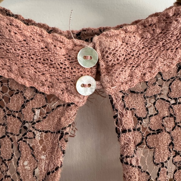 Free People Halter Lace Dress in Pink and Brown - Picture 3 of 5